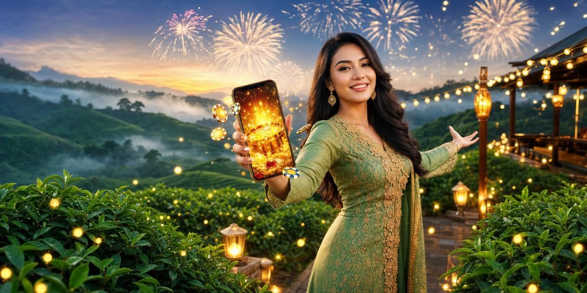 Suasana perayaan Hari Raya di platform hiburan borneo777 Malaysia